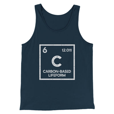 Carbon Based Lifeform Men/Unisex Tank Top Heather Navy | Funny Shirt from Famous In Real Life