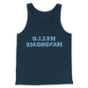 Hello Handsome Funny Men/Unisex Tank Top Heather Navy | Funny Shirt from Famous In Real Life