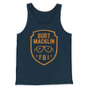 Burt Macklin FBI Men/Unisex Tank Top Heather Navy | Funny Shirt from Famous In Real Life