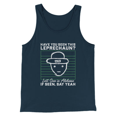 Alabama Leprechaun Amateur Sketch Men/Unisex Tank Top Heather Navy | Funny Shirt from Famous In Real Life