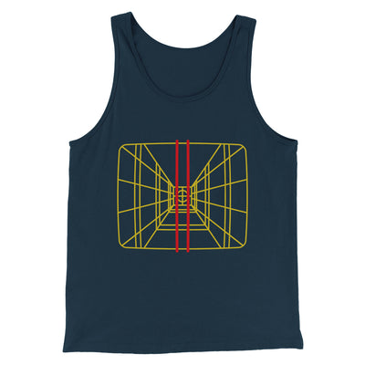 Stay On Target Funny Movie Men/Unisex Tank Top Heather Navy | Funny Shirt from Famous In Real Life