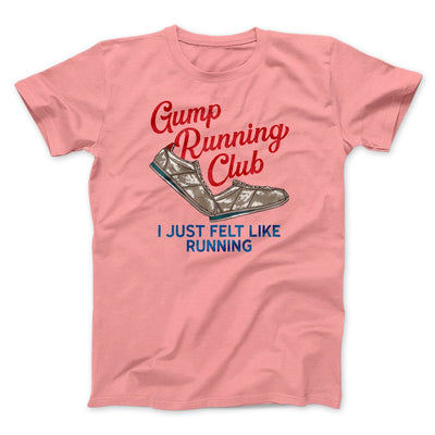Gump Running Club Funny Movie Men/Unisex T-Shirt Pink | Funny Shirt from Famous In Real Life