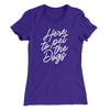 Here To Pet The Dogs Women's T-Shirt Purple Rush | Funny Shirt from Famous In Real Life