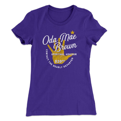Oda Mae Brown Women's T-Shirt Purple Rush | Funny Shirt from Famous In Real Life