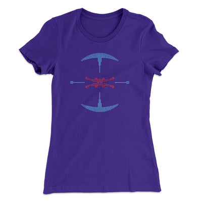 Fighter Target Women's T-Shirt Purple Rush | Funny Shirt from Famous In Real Life
