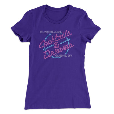 Flanagan's Cocktails and Dreams Women's T-Shirt Purple Rush | Funny Shirt from Famous In Real Life