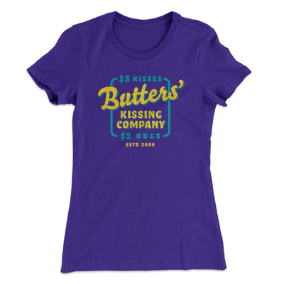 Butter's Kissing Company Women's T-Shirt Purple Rush | Funny Shirt from Famous In Real Life