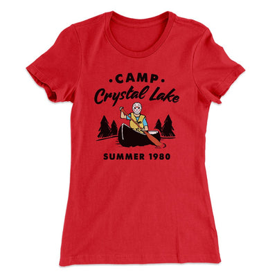Camp Crystal Lake Women's T-Shirt Red | Funny Shirt from Famous In Real Life