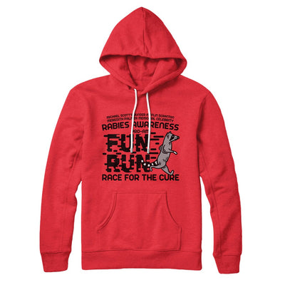 Rabies Awareness Fun Run Hoodie Red | Funny Shirt from Famous In Real Life