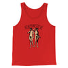 Adam and Steve Men/Unisex Tank Red | Funny Shirt from Famous In Real Life