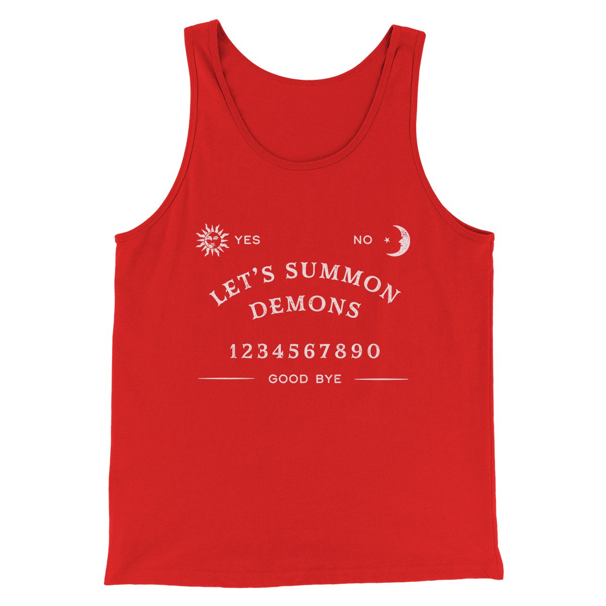 Let's Summon Demons Men/Unisex Tank Top Red | Funny Shirt from Famous In Real Life