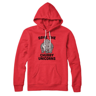 Save The Chubby Unicorns Hoodie Red | Funny Shirt from Famous In Real Life