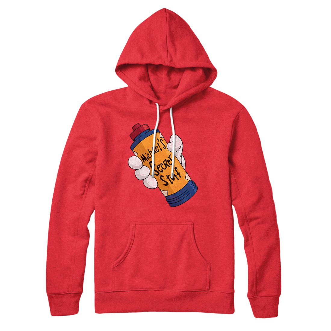 Michael's Secret Stuff Hoodie Red | Funny Shirt from Famous In Real Life
