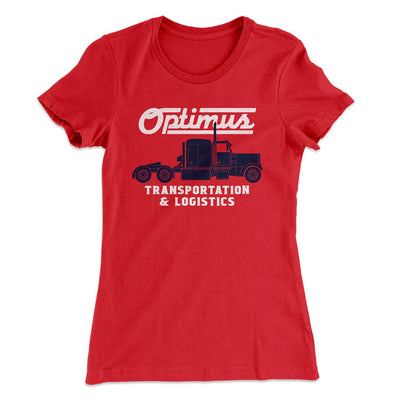 Optimus Transportation Women's T-Shirt Red | Funny Shirt from Famous In Real Life