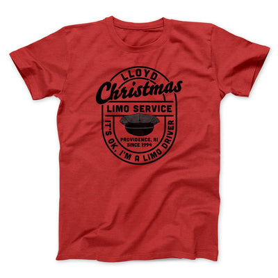 Lloyd Christmas Limo Service Funny Movie Men/Unisex T-Shirt Red | Funny Shirt from Famous In Real Life