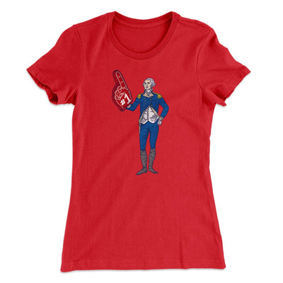 George Washington #1 Women's T-Shirt Red | Funny Shirt from Famous In Real Life