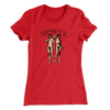 Adam And Steve Women's T-Shirt Red | Funny Shirt from Famous In Real Life