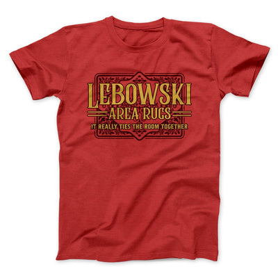 Lebowski Area Rugs Funny Movie Men/Unisex T-Shirt Red | Funny Shirt from Famous In Real Life