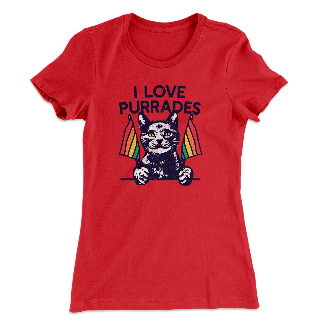 I Love Purrades Women's T-Shirt Red | Funny Shirt from Famous In Real Life