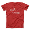 Suck it Trebek Funny Movie Men/Unisex T-Shirt Red | Funny Shirt from Famous In Real Life