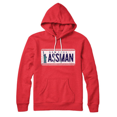 Assman Hoodie Red | Funny Shirt from Famous In Real Life