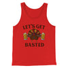 Let's Get Basted Funny Thanksgiving Men/Unisex Tank Top Red | Funny Shirt from Famous In Real Life