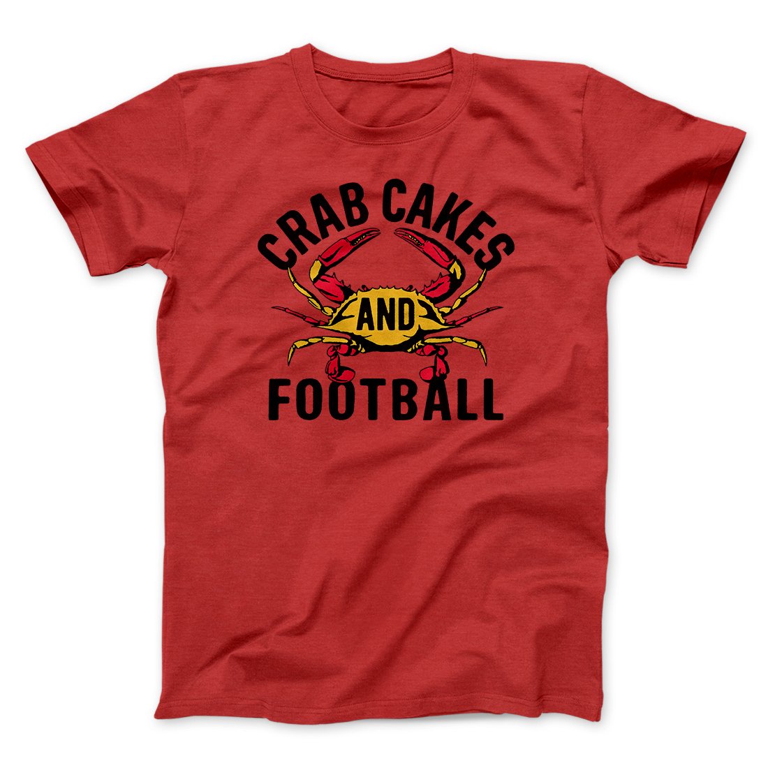 Crab Cakes and Football Men/Unisex T-Shirt | Funny Shirt from Famous In Real Life