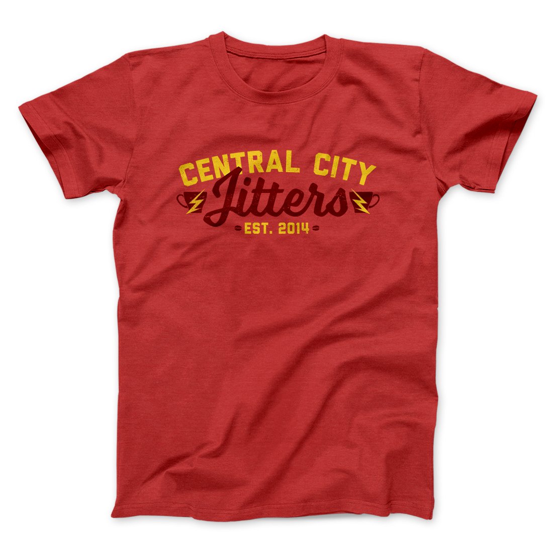 Central City Jitters Men/Unisex T-Shirt Red | Funny Shirt from Famous In Real Life