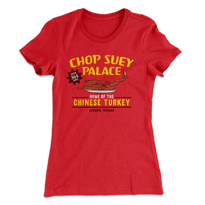 Chop Suey Palace Women's T-Shirt Red | Funny Shirt from Famous In Real Life