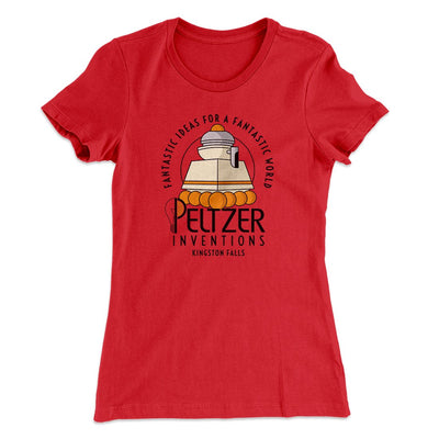 Peltzer Inventions Women's T-Shirt Red | Funny Shirt from Famous In Real Life