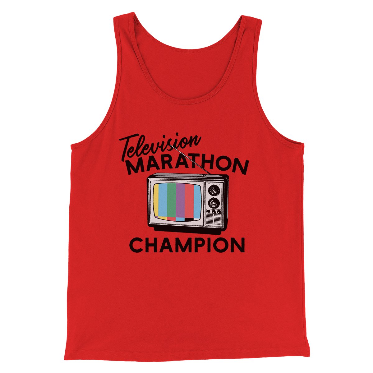 Television Marathon Champion Funny Movie Men/Unisex Tank Top | Funny Shirt from Famous In Real Life