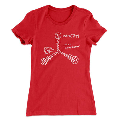 Flux Capacitor Women's T-Shirt Red | Funny Shirt from Famous In Real Life