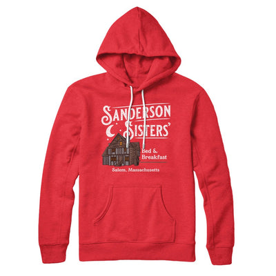 Sanderson Sisters' Bed & Breakfast Hoodie Red | Funny Shirt from Famous In Real Life
