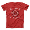 Hillman College Men/Unisex T-Shirt Red | Funny Shirt from Famous In Real Life