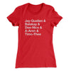 Substitute Teacher Names Women's T-Shirt Red | Funny Shirt from Famous In Real Life