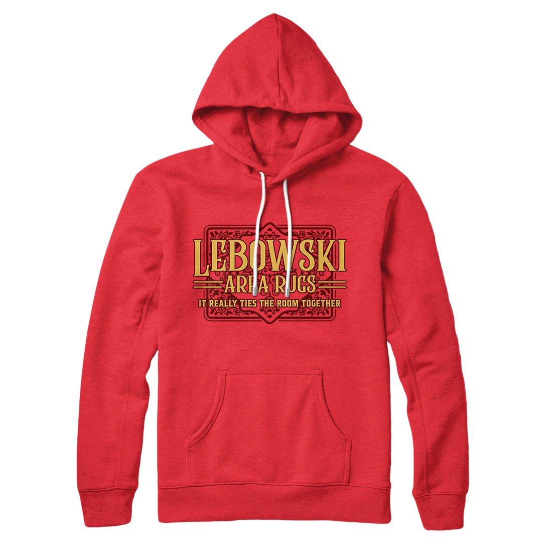 Lebowski Area Rugs Hoodie Red | Funny Shirt from Famous In Real Life
