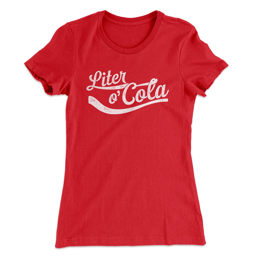 Liter-O-Cola Women's T-Shirt Red | Funny Shirt from Famous In Real Life