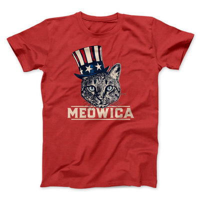 Meowica Men/Unisex T-Shirt Red | Funny Shirt from Famous In Real Life