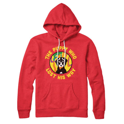 The Puppy Who Lost His Way Hoodie Red | Funny Shirt from Famous In Real Life