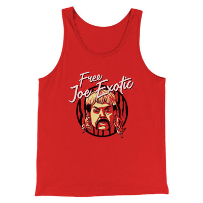 Free Joe Exotic Funny Movie Men/Unisex Tank Top Red | Funny Shirt from Famous In Real Life