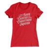 Bake Cookies & Watch Christmas Movies Women's T-Shirt Red | Funny Shirt from Famous In Real Life
