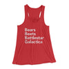 Bears, Beets, Battlestar Galactica Women's Flowey Tank Top Red | Funny Shirt from Famous In Real Life