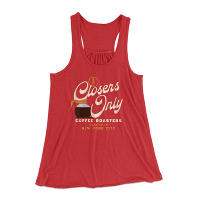 Closer's Coffee Women's Flowey Tank Top Red | Funny Shirt from Famous In Real Life
