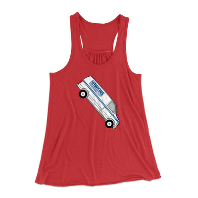 Hawkins Power and Light Van Women's Flowey Tank Top Red | Funny Shirt from Famous In Real Life