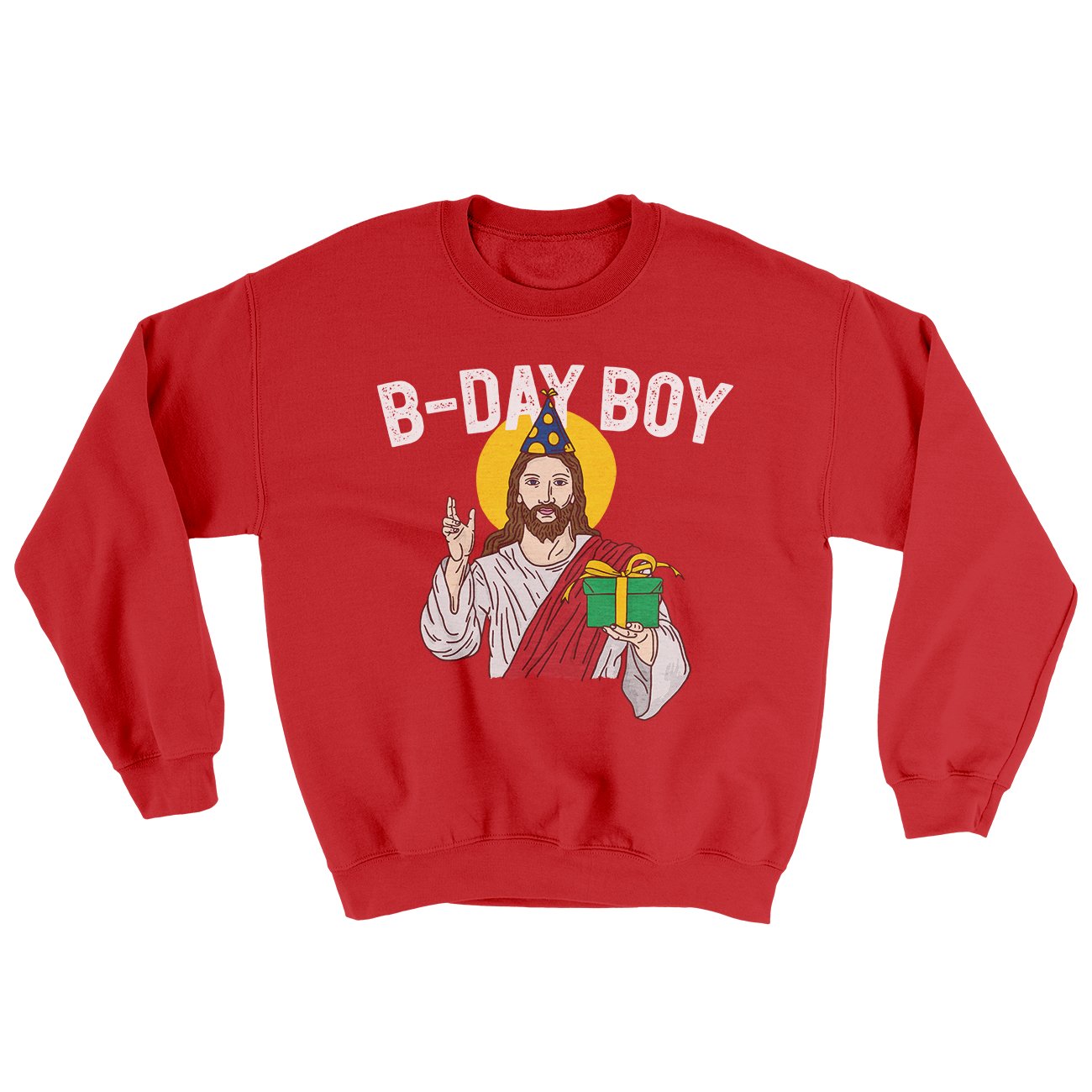 Christmas Birthday Boy Ugly Sweater Red | Funny Shirt from Famous In Real Life