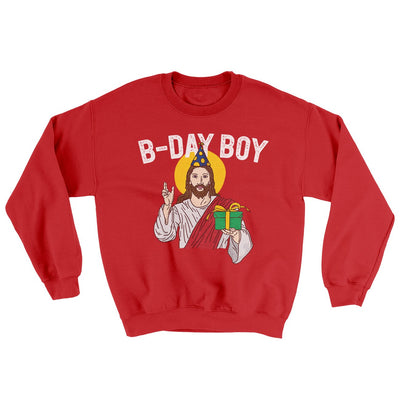 Christmas Birthday Boy Ugly Sweater Red | Funny Shirt from Famous In Real Life