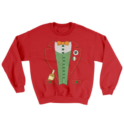 Irish Leprechaun Suit Ugly Sweater Red | Funny Shirt from Famous In Real Life
