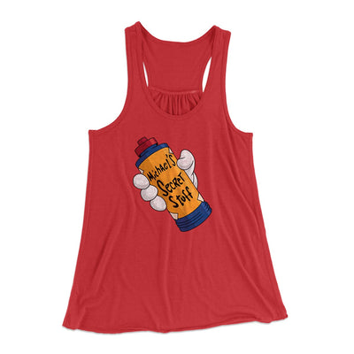Michael's Secret Stuff Women's Flowey Tank Top Red | Funny Shirt from Famous In Real Life