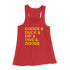 5 D's of Dodgeball Women's Flowey Tank Top Red | Funny Shirt from Famous In Real Life