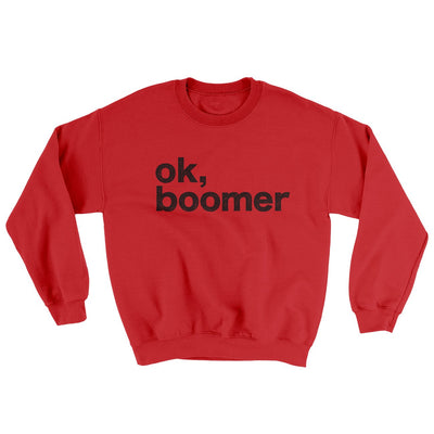 OK, Boomer Ugly Sweater Red | Funny Shirt from Famous In Real Life